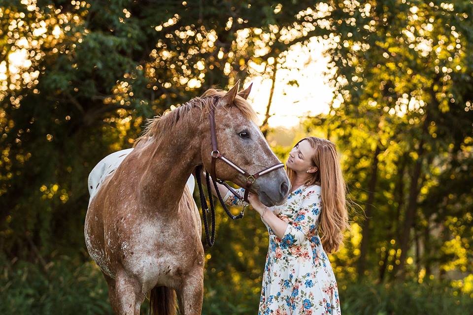 Horse and woman